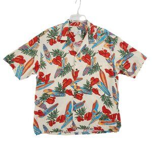 Ho Aloha Men's Short Sleeve Casual Shirt Floral Size L